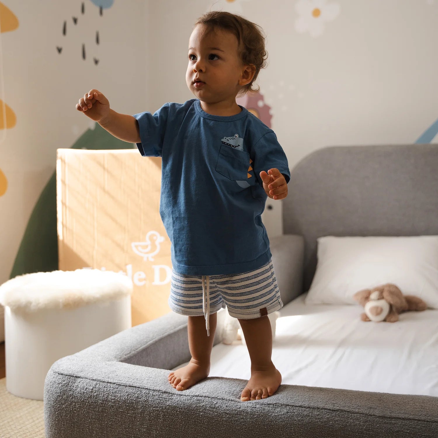 Little Duck Montessori Bed – Stone Castle Gray