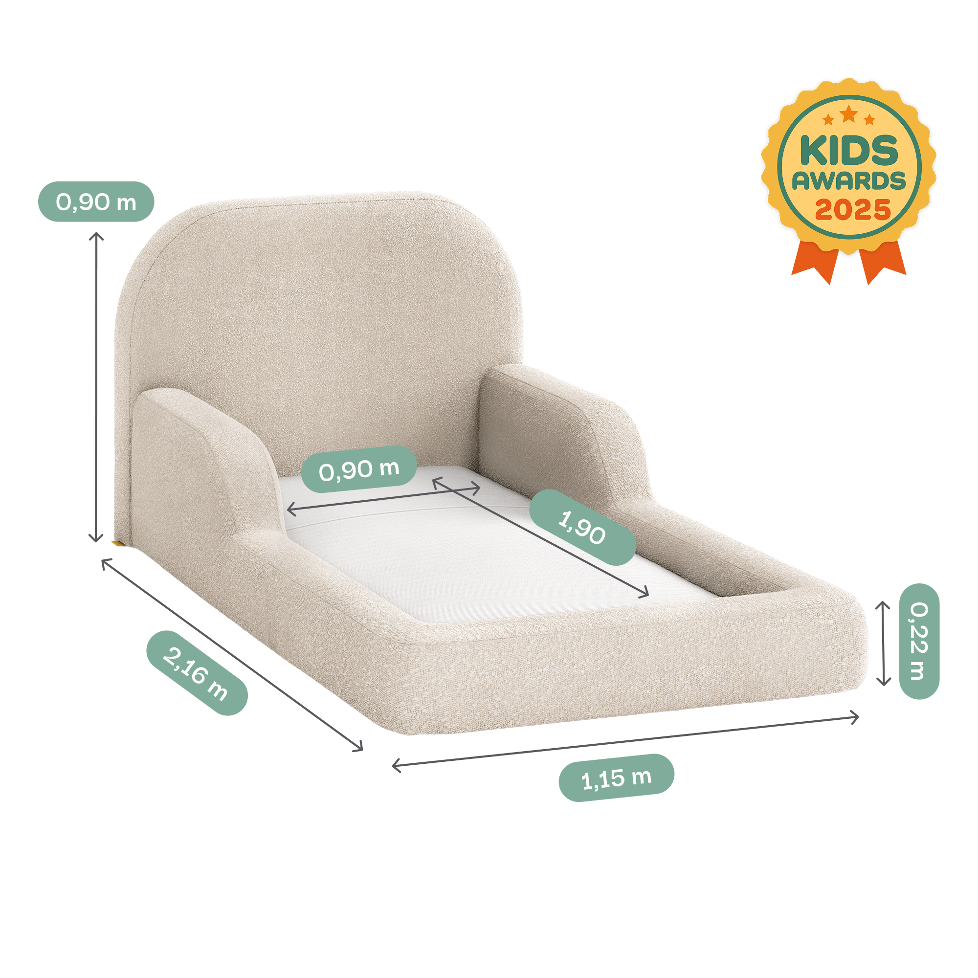 Little Duck Montessori Bed – Vanilla Linen